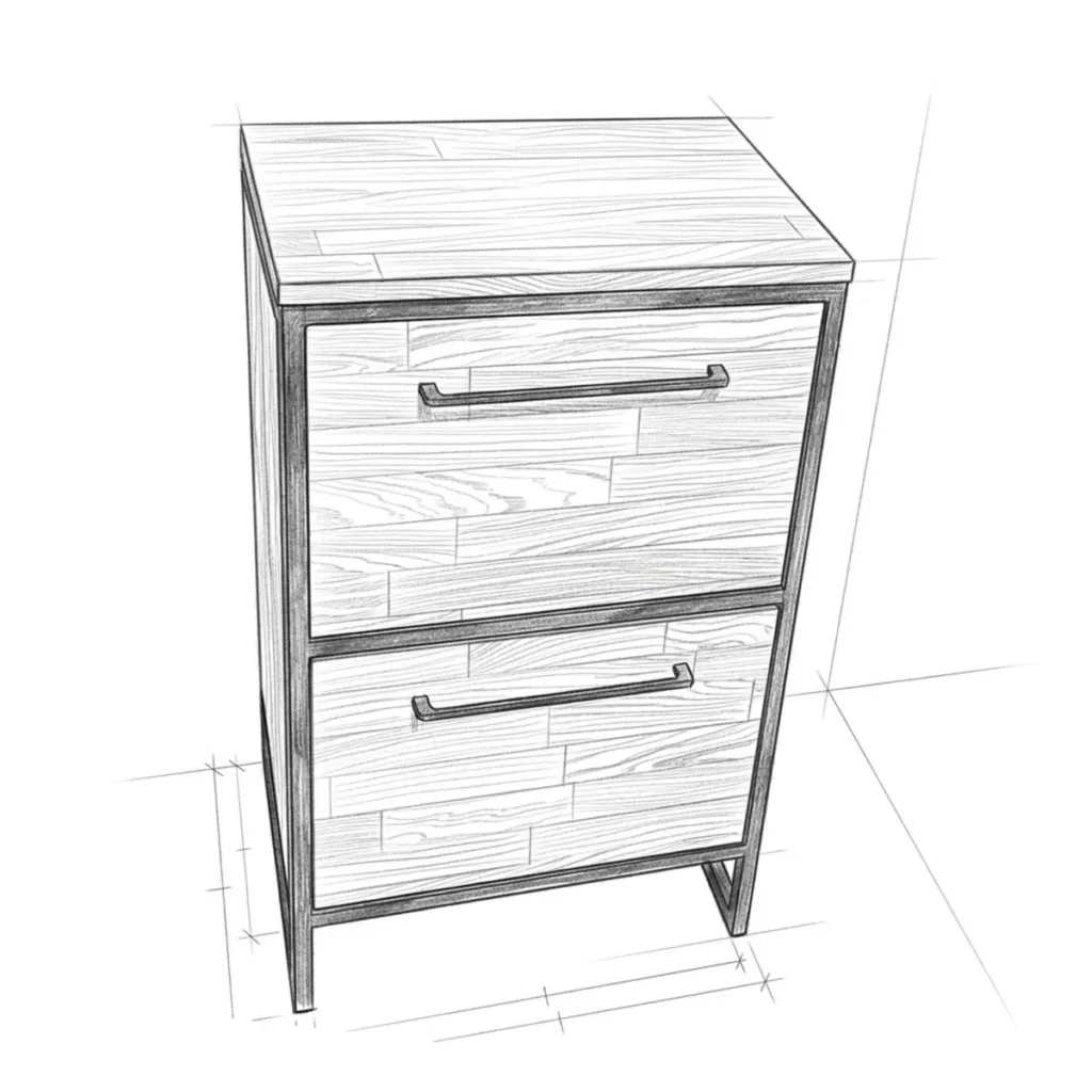 Projekt szafki pod umywalkę.